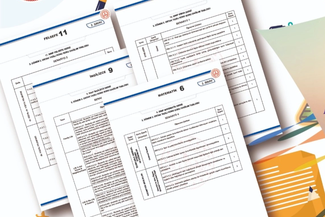 MEB'den eğitimde ikinci d&ouml;nem &ouml;rnek soru dağılımları