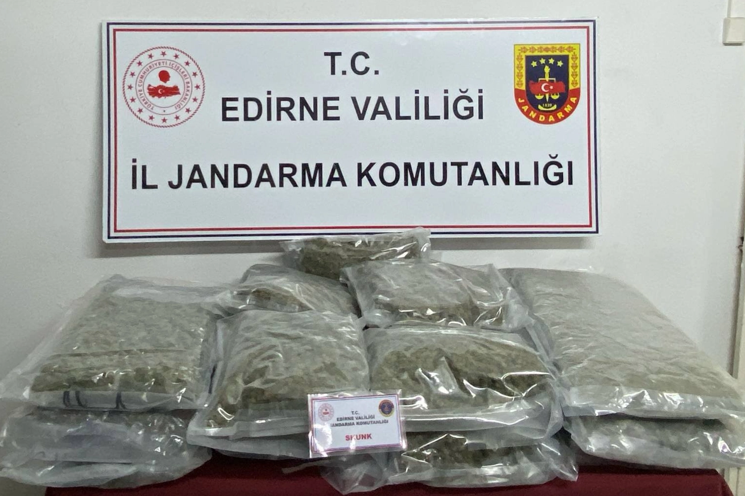 Edirne Jandarması'ndan skunk operasyonu